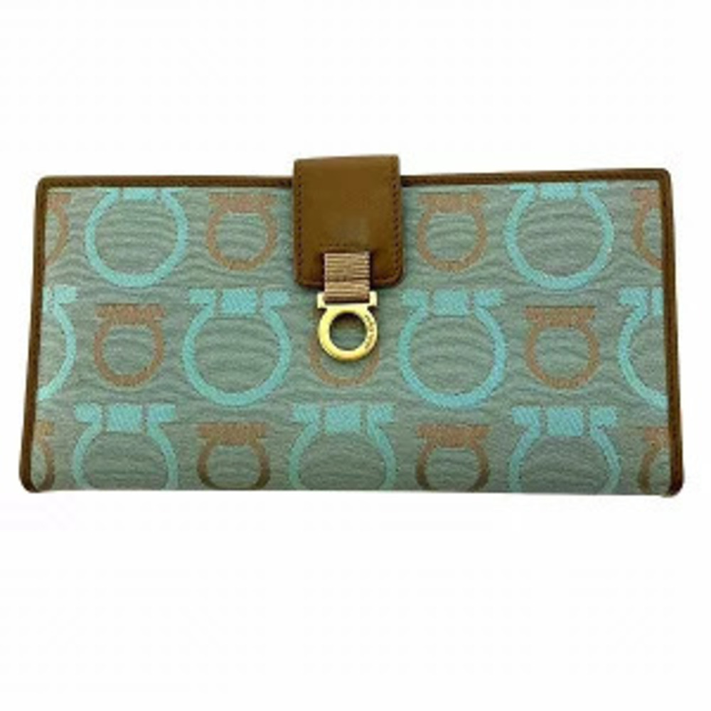 Salvatore Ferragamo Gancini Long Wallet Bi fold
